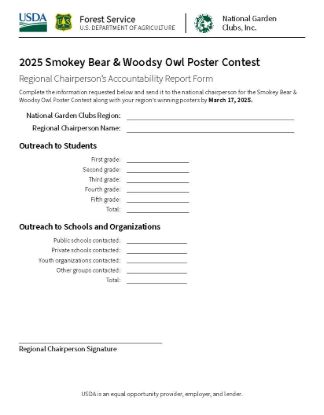 Picture of 2025 NGC Poster Contest - Regional Chairman Accountability Report Form