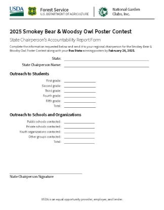 Picture of 2025 NGC Poster Contest - State Chairman Accountability Report Form